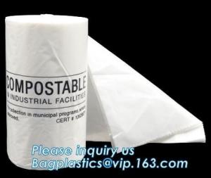China 100% Biodegradable and compostable plastic kitchen garbage bag, compost kitchen plastic trash compactor bags wholesale
