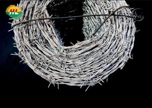 China Galvanised Steel 100m Barbed Wire , 1.6mm Reverse Twist Barbed Wire on sale