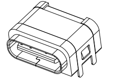 6P IPX5 Waterproof USB Type C Connector DIP Mount Black For Multiple Devices