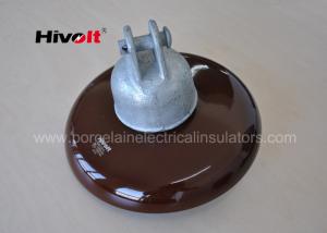 China 11 Kv 33 Kv Brown Porcelain Suspension Insulator For Distribution Lines wholesale
