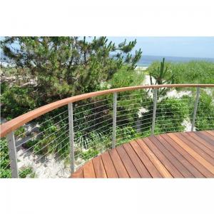 China Decking Aluminum Cable Railing , Stainless Steel Balustrade Wire Deck Railing on sale