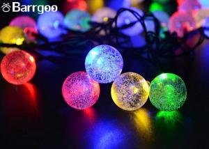 China Crystal Solar Powered Fairy Lights , Solar Powered Christmas Ornament Ball Xmas Party Tree Decors wholesale