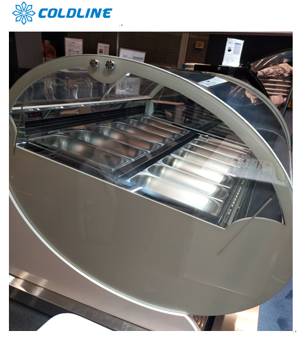 R290 Refrigerant 12*1/3 Pans Gelato Ice Cream Display Freezer CFC Free