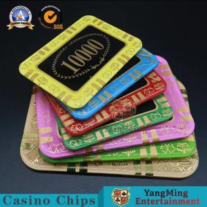 China 13.5g Rectangular Poker Chips / Gambling Table Plastic RFID UV Light Casino Poker Club VIP Chips wholesale