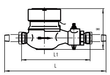 ISO4046 IP68 Dry Type Water Meter , R100 Digital Water Flow Meter