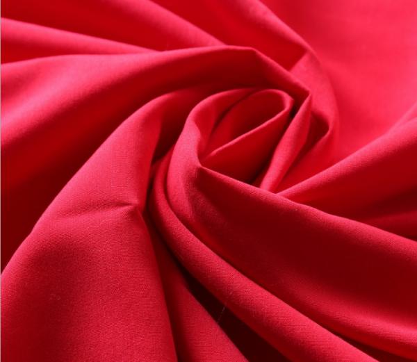 Quality 230T Red Polyester Rayon Spandex Fabric , Jersey Knit Fabric For Garment for sale