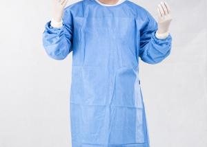 China Blue 35g 45g SMS SMMS Disposable Sterile Surgical Gown Anti Static wholesale