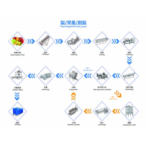 5T/H Pear Juice Concentrate Apple Processing Equipment