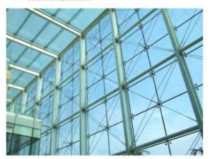 China Structural Glass Frameless Curtain Wall Mullionless Spider Double Glazed Wall wholesale