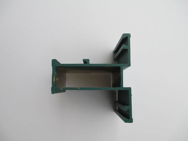 Green Powder Coating Aluminum Window Profile For Soundproof Casement Window