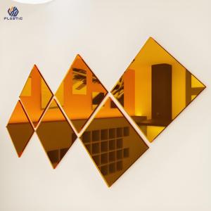 Buy cheap 1.2g/cm3 Customizable Gold Acrylic Mirror Sheet For Wall Decorative from wholesalers