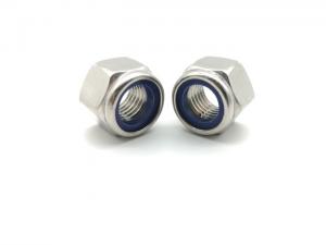 China ISO7040 Self Locking Nut With Nylon Insert Stainless Steel 304 Prevailing Torque Nuts on sale