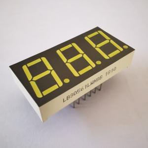 China Common Cathode LED Display Ultra Bright White Grey Surface 7 Segment 3digit 14.2mm for Temperature Controller wholesale
