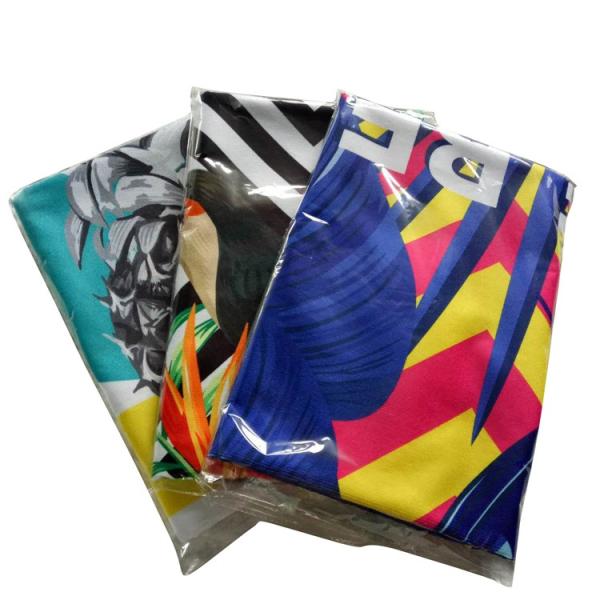 Recycled Material White and Yellow Stripe Pineapple Printed Sand Free Swimming Towel Microfiber Beach Towels