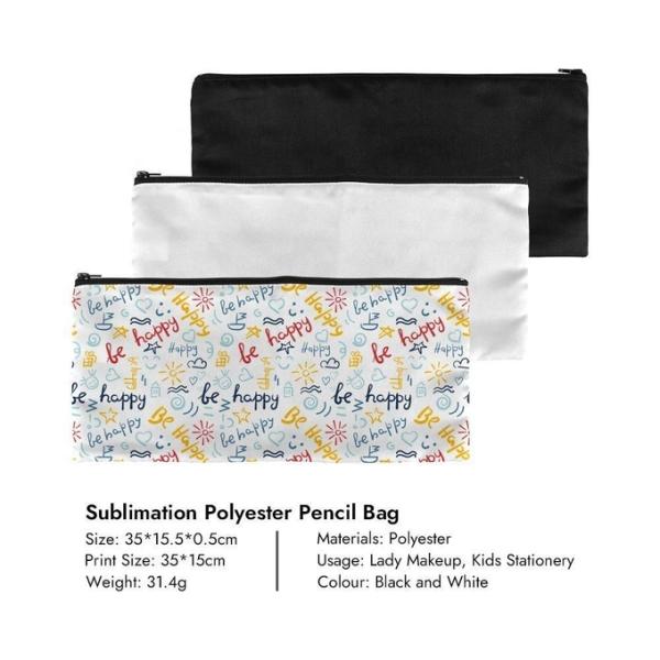 DIY Custom Sublimation Make Up Bag Personalized Pencil Pouch Cosmetic Bag