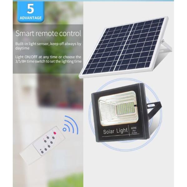 2020 LED Floodlight /Garden Solar Cell System with Smart Light Sensor Control Outdoor/Indoor