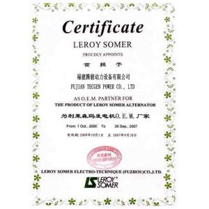FUJIAN TECGEN POWER CO., LTD. Certifications