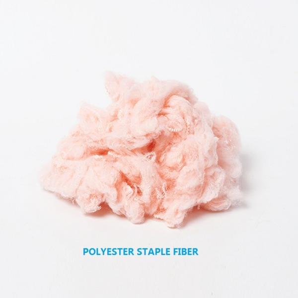 Industrial Recycled Polyester Fiber / Cherry Blossom Pink Polyester Raw Material