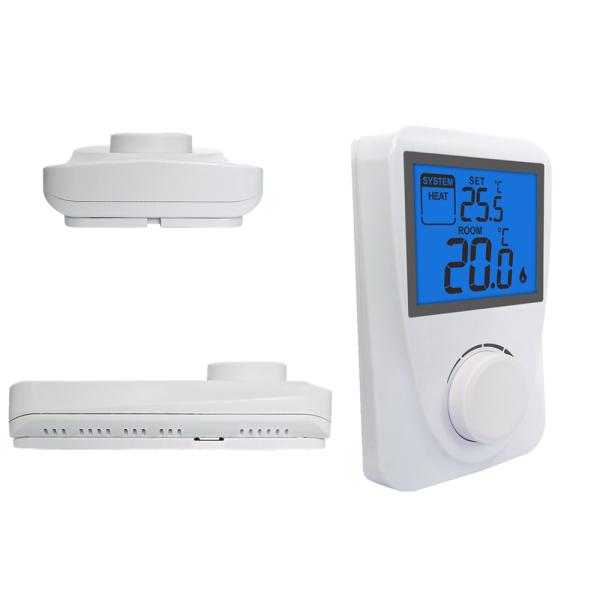 Riseem White Color Omron Relay Digital Non-programmable Room Thermostat For Heating Systems
