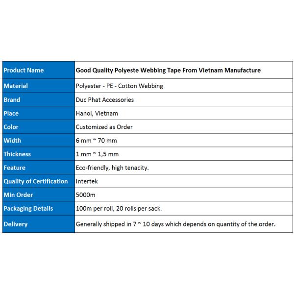 Outdoor Use Braided Webbing 2000 Hours Fastcolour High Durability
