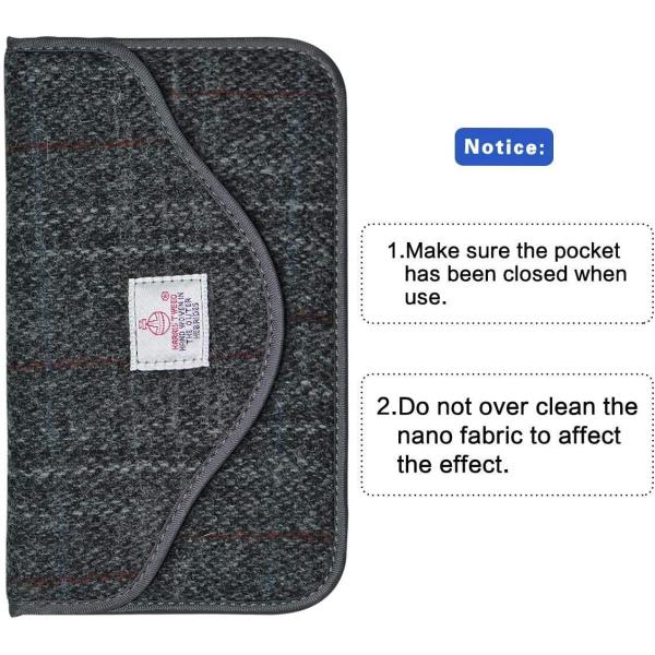 Key Fob Faraday Cage Bag , Cell Phone Faraday Bag RFID Radio Signal Blocking