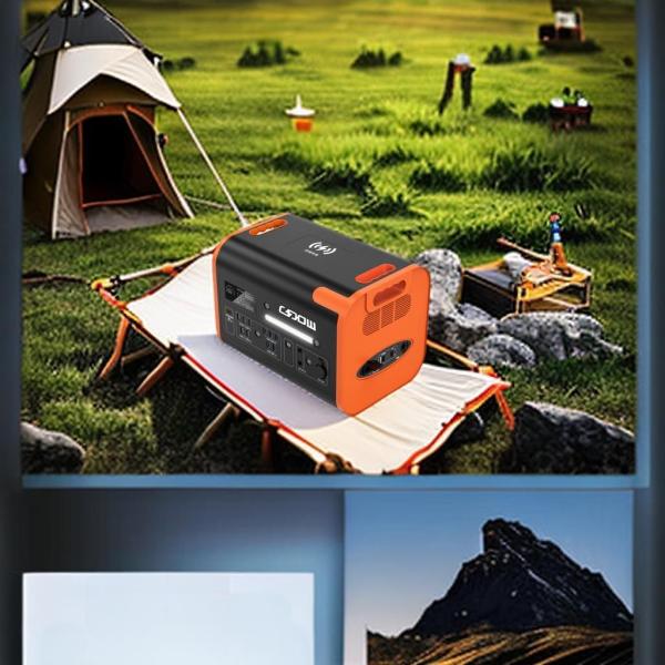 300W Camping LED Lighting Mobile Power Solar Generator Portable 2200W Emergency Power Station