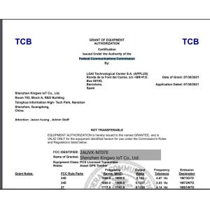 Shenzhen Kingwo IoT Co.,Ltd Certifications
