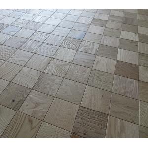 China Mosaic Oak Engineered Parquet Flooring Embossed Invisible Lacquer wholesale