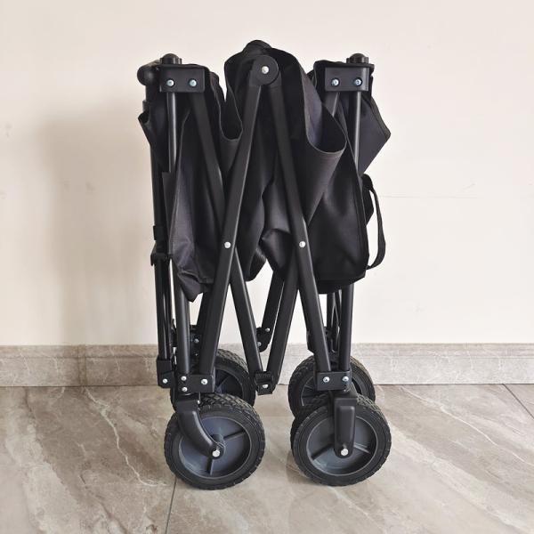 Four Way Collapsible Folding Cart T-Shaped Adjustable Handle OEM Body And Cloth