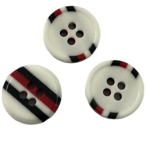 China Shirt Sewing Fancy Plastic Buttons Four Color Combo On Back Side Rim 4 Hole 22L wholesale