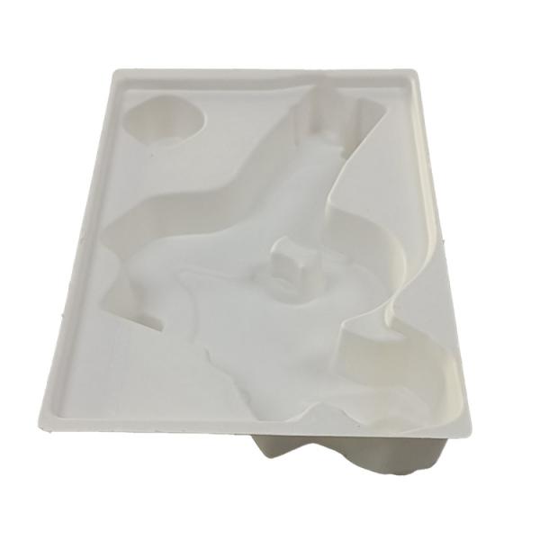 White Compostable Wet Press Pulp Tray White Pulp Packaging For Toy Gun