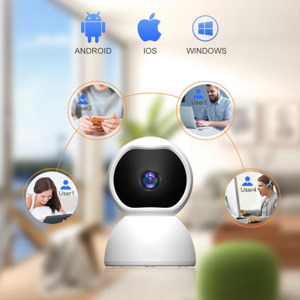 Indoor auto tracking WIFI PT 1080P 2MP WIFI camera wireless onvif 128G TF card slot home security wifi camera