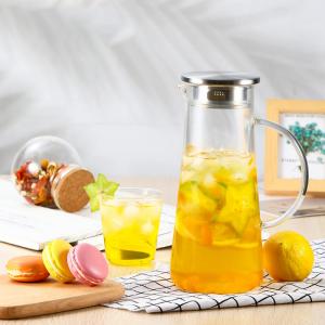 High Borosilicate Clear Glass Water Pitcher / Glass Water Filter Pitcher