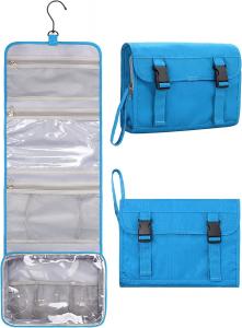 China Blue Makeup Bag Waterproof Cosmetic Storage Organizer Case For Bathroom Shower on sale