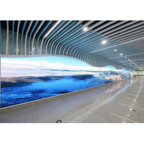 P1.875 Soft Flexible Led Display Panels 172x86 Dots Round Led Screen