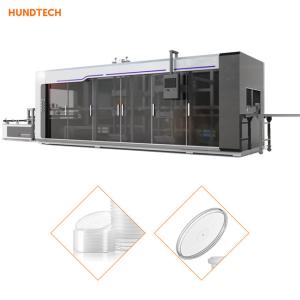 China PLC Ice Cream Cup Lid Forming Machine Milk Cups Lids Thermoforming Organization wholesale