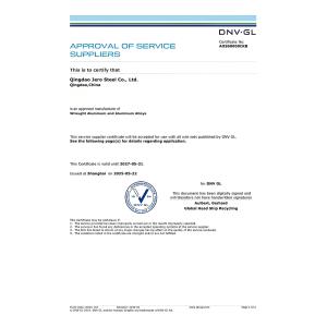 Qingdao Jero Steel Co., Ltd. Certifications