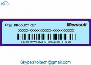 China Product Key Code for Windows 10 , Windows 10 Pro Original Product Key 64 Bit on sale