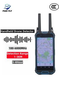 China Handheld 100MHz~6GHz All-Channels Omnidirectional Antenna1-3km Detection Range Fpv Dji Autel Multi-Brand Uav Drone Detector wholesale