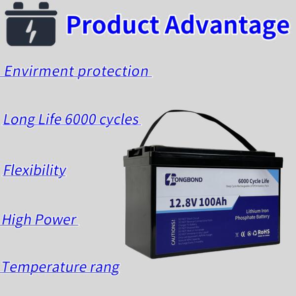 100 Ah 12.8 Volt LiFePO4 Lithium Battery For Multiple Power Needs