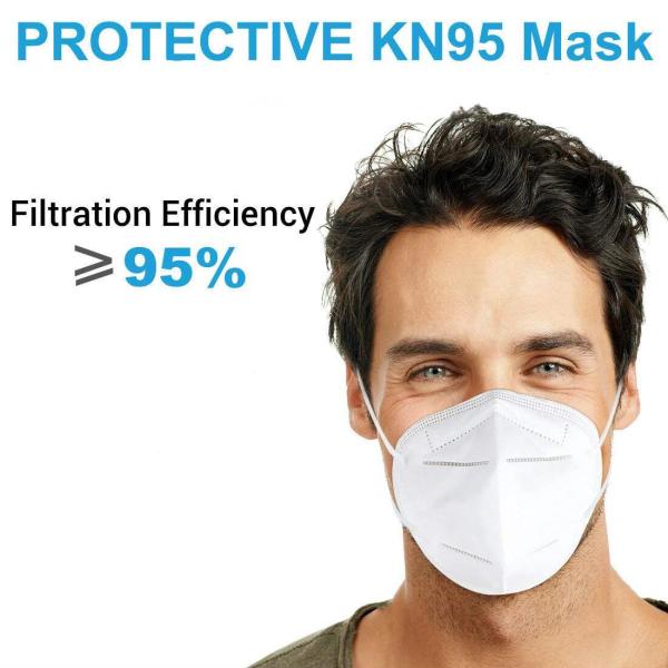Facial Protective Medical Respirator Mask High BFE 95% - 99.9% Without Valve