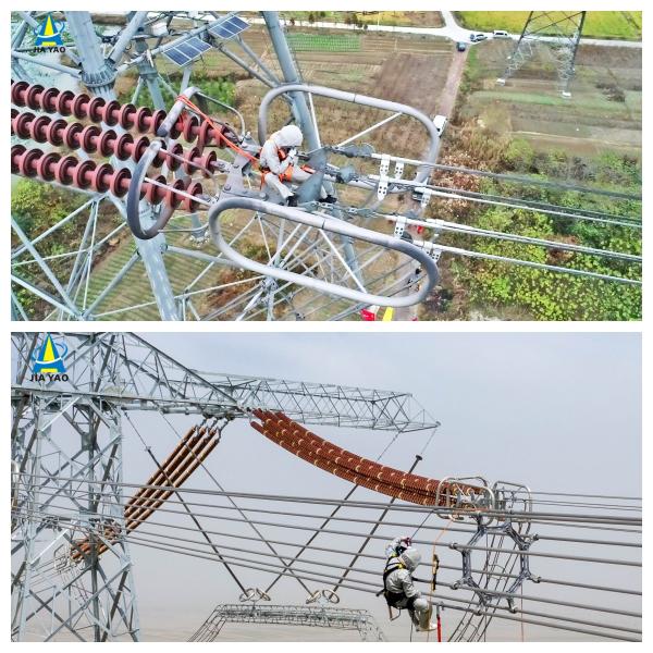 33KV To 110KV Power Transmission Tower Angle Iron Tower 30-180 km/h Wind Speed