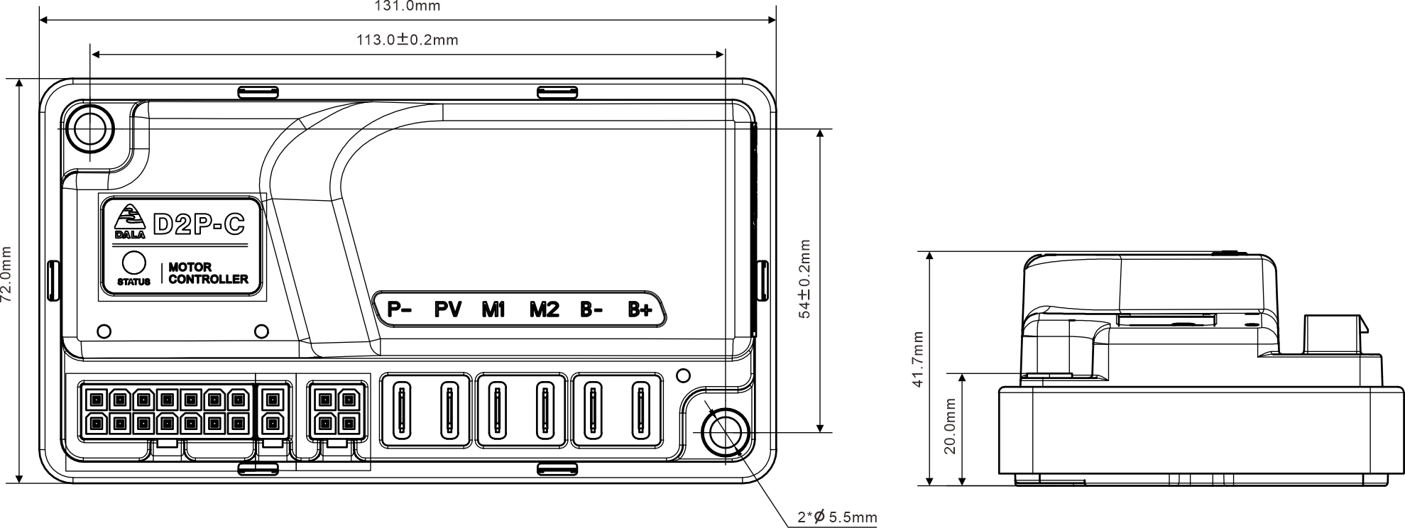 100A 24V Brushed Dc Motor Controller For Electric Forklifts And Cleaning Vehicles control both traction and pump
