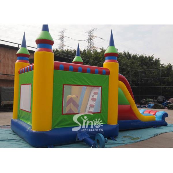 5in1 colorful commercial kids inflatable combo game with slide for outdoor from guangzhou inflatables
