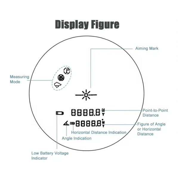 Maximum Output Power 8x42 Laser Rangefinder Binocular 5-1800m 2000m 2500m for Golf