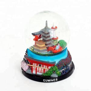 China Scenery Base Tower Shape Dia65mm Souvenirs Snow Globes wholesale