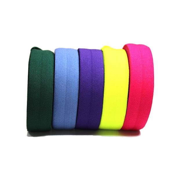 Yellow 2cm Flat Nylon Elastic Webbing 20mm Fold Over Elastic Ribbon