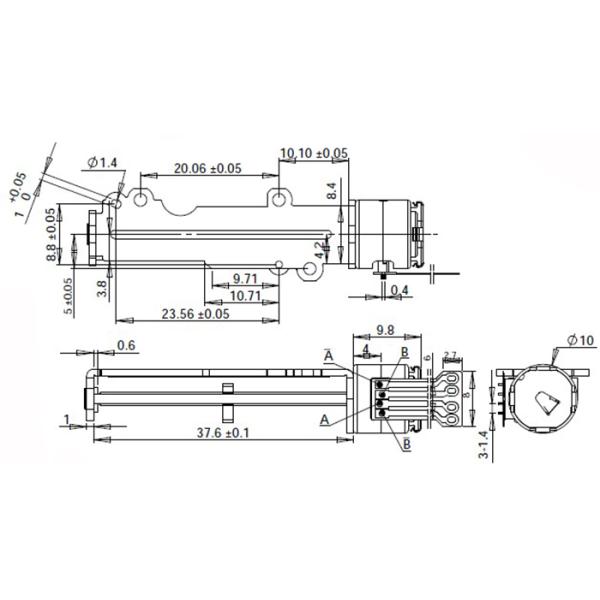 10mm Diameter Micro Slider Screw Stepper Motor Copper Slider With Bracket Linear Stepper Motor