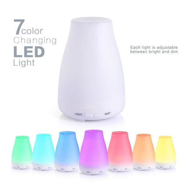 100ml Auto Off Color Changing Plastic Aroma Diffuser