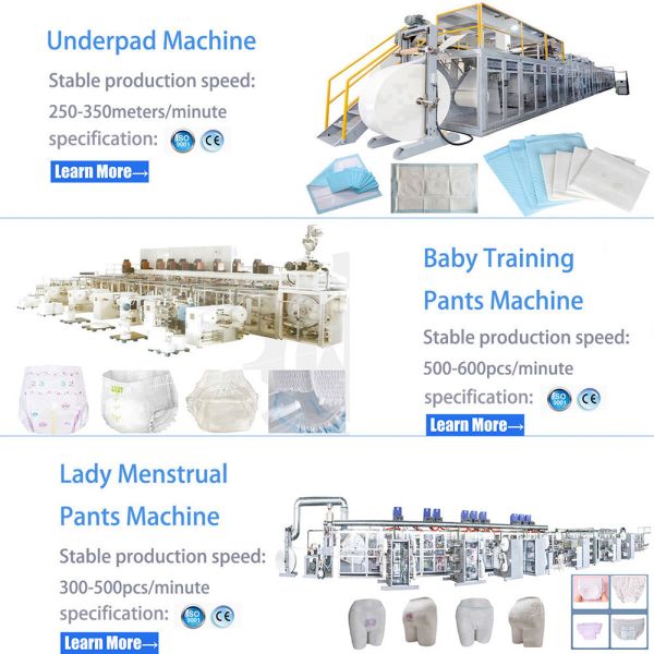 Full Servo 1200pcs/min Sanitary Pad Making Machine 98% Efficiency Stable Production